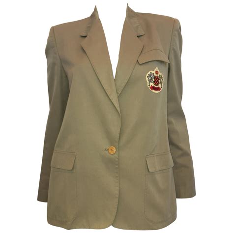 blazer gucci vintage|vintage gucci khaki blazer.